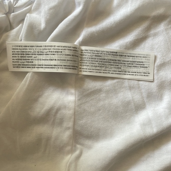 NWT Hollister White Windbreaker Hooded Full Zip jacket, fleece lined, si… - Picture 9 of 9